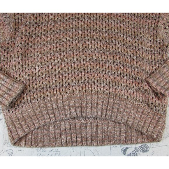 euc Madewell Space Dyed Open Knit Sweater Ginger Crewneck Relaxed Cozy Wool S - Picture 6 of 11